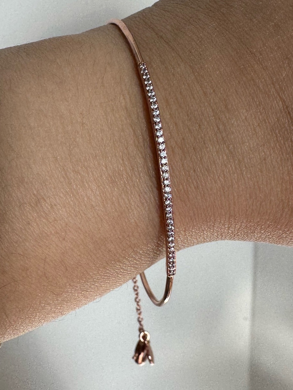 Gorjana Rose Gold Pave Cuff Bracelet Dainty ~7” Wrist
